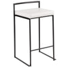 Fuji - Stackable Counter Stool With Cushion - Black Metal