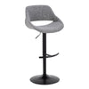 Fabrizzi - Adjustable Barstool With Rounded T Footrest (Set of 2) - Black Metal