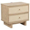 Kailani - 2-Drawer Nightstand Bedside Table - Beige Oak