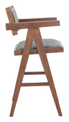 Delhi Counter Stool Gray & Walnut — Set of 2