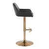 Daniella - Adjustable Barstool (Set of 2) - Gold Base