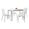 Fuji - Mason Upholstered Swivel Dining Set - Stainless Steel
