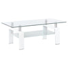 Dyer - 1-Shelf Rectangular Glass Top Table