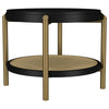 Arini - Round End Side Table With Storage Shelf