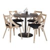 Dakota - Charlotte 5 Piece Dining Set - Antique Metal, Espresso Bamboo