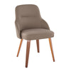 York - Upholstered Chair (Set of 2) - Walnut Wood Legs