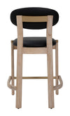 Rilou Counter Stool Black & Natural — Set of 2