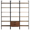 Owens - 3 Piece Wall Mounted Bookshelf Set - Walnut