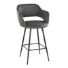 Margarite - 26" Fixed-Height Counter Stool - Black Metal (Set of 2)