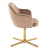 Buena - Swivel Accent Chair - Chrome Gold Metal Base