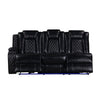 Orion II - LAF Sofa With Power Headrest & Footrest - Black