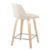 Toriano - 24" Fixed-Height Counter Stool (Set of 2) - Cream Noise And Natural