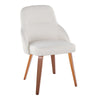 York - Upholstered Chair (Set of 2) - Walnut Wood Legs