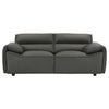Buxton - Top Grain Leather Upholstered Loveseat