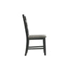 Martin - Dining Side Chair With Gray Fabric (Set of 2) - Black Finish