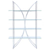 Larson - 4-Shelf Glass Bookshelf - Chrome