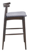 Tuzka Barstool Gray & Espresso — Set of 2