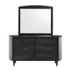 Skyline - Dresser & Mirror - Black / Gray