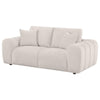 Burnett - Chenille Upholstered Wide Arm Loveseat