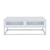 Chandra - Coffee Table With LED And Battery Pack - Glossy White