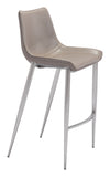 Magnus Barstool (Set of 2) Brown & Silver — Set of 2