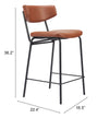 Charon Counter Stool Vintage Brown — Set of 2
