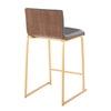 Mason Mara - 26" Fixed-Height Counter Stool (Set of 2) - Gold Legs