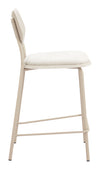 Zeal Counter Stool Light Gray & Beige — Set of 4