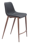 Magnus Counter Stool Black & Walnut — Set of 2