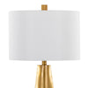 Pompeii - 29" Polyresin Table Lamp - Gold Polyresin And White Linen
