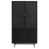 Santiago - 4 Door Metal Tall Storage Cabinet - Matte Black