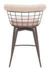 Saku Swivel Counter Stool Beige & Brown