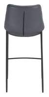 Magnus Barstool Dark Gray & Black — Set of 2