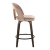 Ava - Upholstered Fixed-Height Barstool (Set of 2) - Walnut Glazed Wood Base