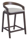 Troy Counter Stool Dove Gray & Espresso — Set of 2