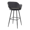Margarite - 30" Fixed-Height Barstool - Black Metal (Set of 2)