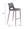 Ace Barstool Dark Gray & Walnut — Set of 2