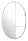 Latitude - Oval Shelf Mirror - Antique Bronze