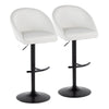 Matisse - Highback Adjustable Barstool With Rounded T Footrest (Set of 2) - Black Metal