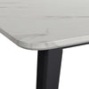 Marlene - Dining Table With White Faux Marble Top - White