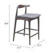 Tuzka Counter Stool Gray & Espresso — Set of 2