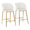 Fran - Fixed-Height Counter Stool (Set of 2) - Gold Metal Base