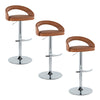 Grotto - Upholstered Adjustable Barstool - Chrome Metal Base