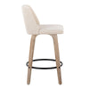 Toriano - 26" Fixed-Height Counter Stool (Set of 2) - Cream Noise And Whitewashed