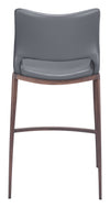 Ace Counter Stool Dark Gray & Walnut — Set of 2