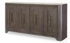 Lancia - Credenza With Stone Top - Charred Oak / White