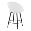 Matisse - 26" Highback Fixed-Height Counter Stool With Swivel And Round Black Metal Footrest (Set of 2) - Black Metal