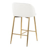 Fran - Fixed-Height Counter Stool (Set of 2) - Gold Metal Base
