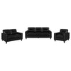 Scotland - Faux Leather Upholstered Sofa Set