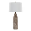 Point - 30" Table Lamp (Set of 2) - Brown Metal And White Linen With Faux Marble Finish